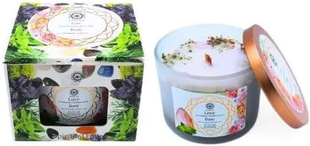 Green Tree Candle Company Aromatic Soy Candle in Jar with Rose Perfume 256g