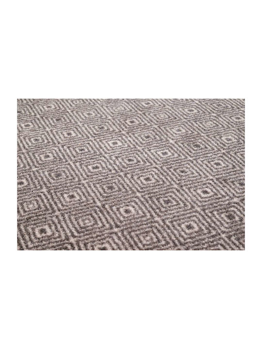Sdim Runde Küchenmatte mit rutschfestem Unterlage Grey 100εκ.