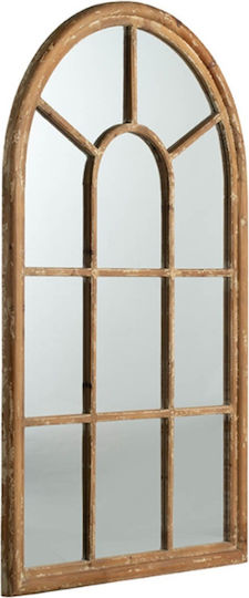 Artekko Arch Wall Mirror Full Length with Brown Wooden Frame 137.9x86.4cm 1pcs