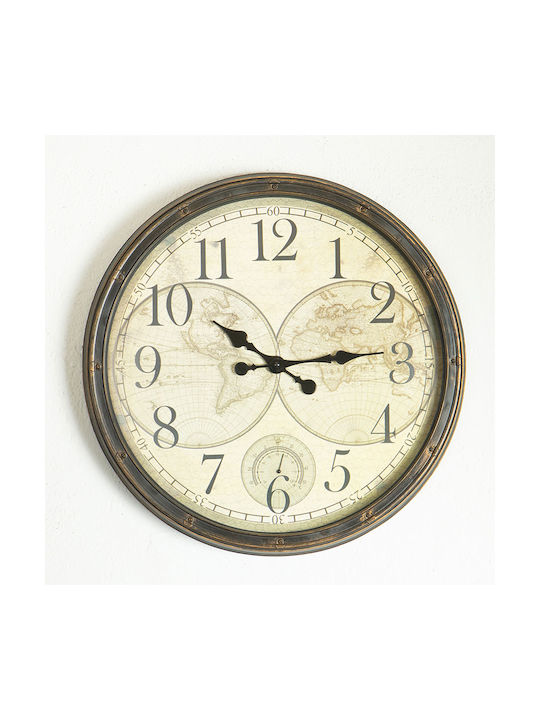 Antikes Wanduhr Kunststoff Bronze Ø51cm