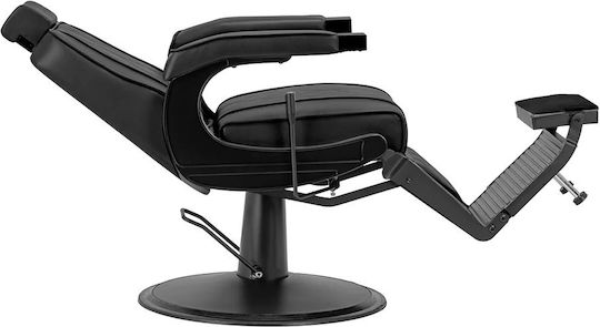 Barber Equipment Καρέκλα Κουρείου Μαύρη με Ρυθμιζόμενο Ύψος και Υδραυλική Ανύψωση