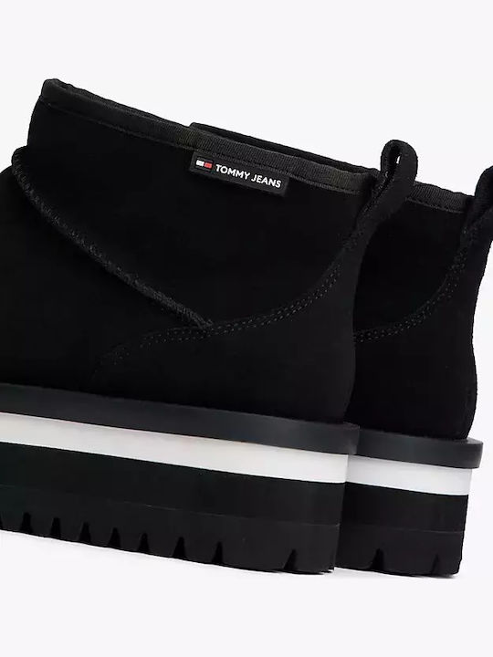Suede Women's Ankle Boots Black
