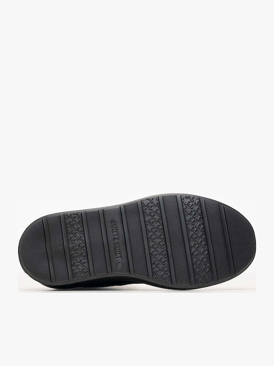 Leder Stiefeletten Damen Schwarz