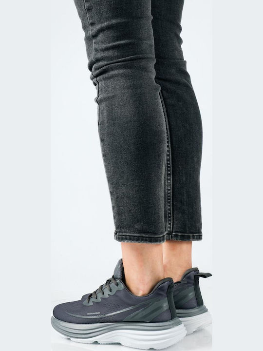 Damen Flatforms Sneakers Grau