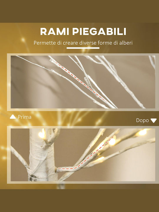 Christmas Tree 180cm with 12 Branches and with LED Lighting White