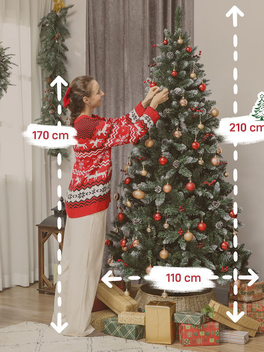 Weihnachtsbaum Beschneit 210cm mit 928 Zweige