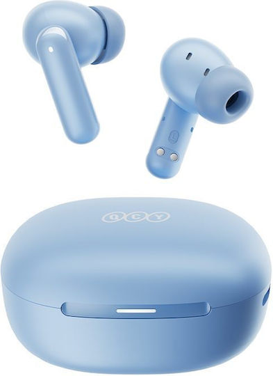 QCY MeloBuds HT16 Bluetooth Handsfree Earphones with Sweat Resistance and Charging Case Light Blue