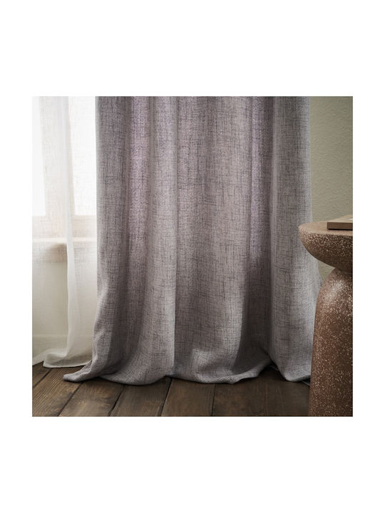 Gofis Home Gofis Home Κουρτίνα mit Bleistiftfalten Magna 495 Graue 140x295cm