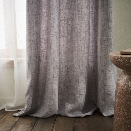 Gofis Home Κουρτίνα με Τρέσα Magna 495 Γκρι 140x295εκ.