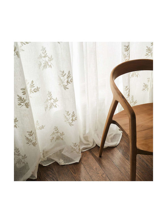 Gofis Home Перде с Копчета Бяло 140x280см