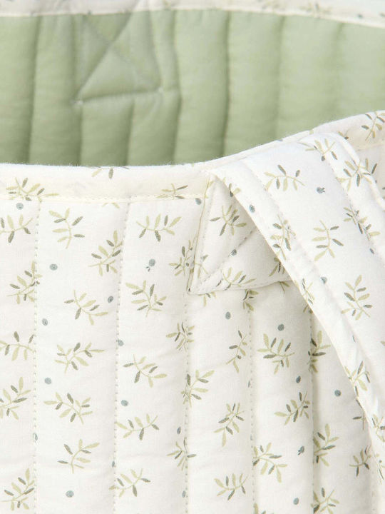 Little Dutch Children's Fabric Storage Basket Blueberry Leaves Beige 35x35x45cm
