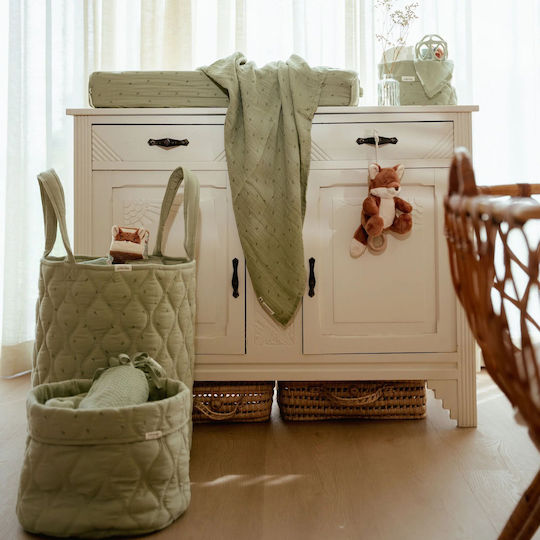 Little Dutch Children's Storage Basket Made of Fabric Pure Green 35x35x45cm