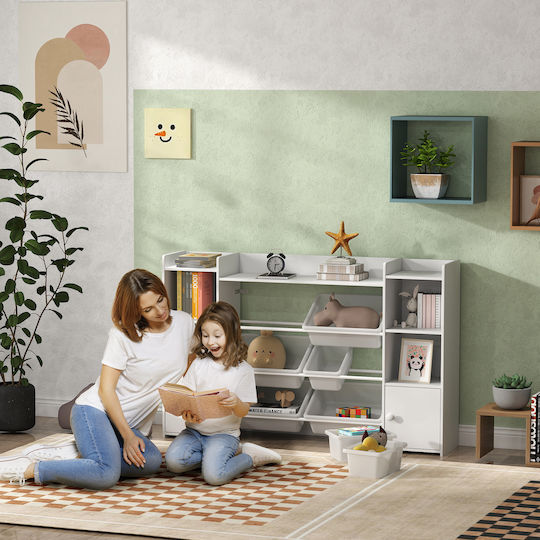 Aiyaplay Σύστημα Αποθήκευσης Παιχνιδιών Λευκό 140x30x90cm