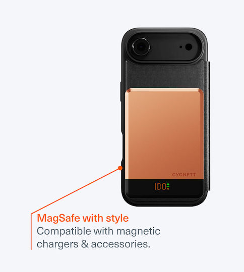 Cygnett Wallet Δερμάτινο / Σιλικόνης Μαύρο (iPhone Air)