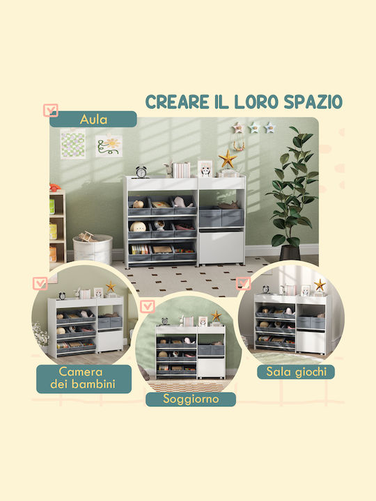Aiyaplay Σύστημα Αποθήκευσης Παιχνιδιών Λευκό 105x30x80cm