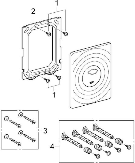 Grohe Surf Flush Plate Dual Flush