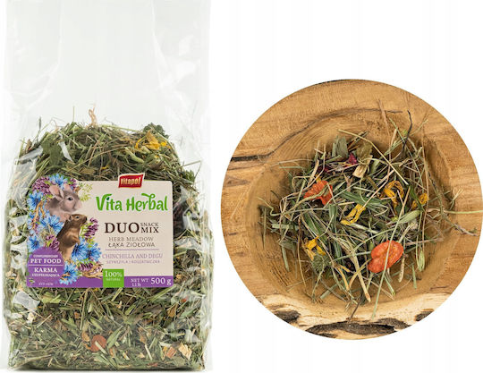 Vitapol Vitapol Vita Herbal Duo Snack Meadow Herbs Hay for Chinchilla and Degu 500g