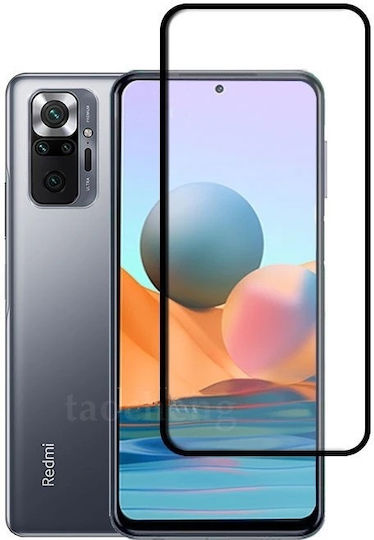 5D 0.3mm Full Face Tempered Glass Μαύρο (Redmi Note 10 Pro)