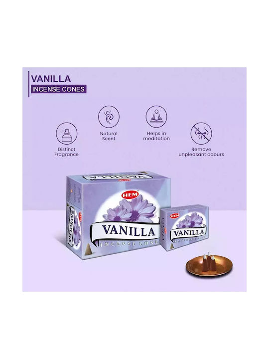 Ароматни Конуси Ванилия Hem Vanilla Cones 10 Бройки