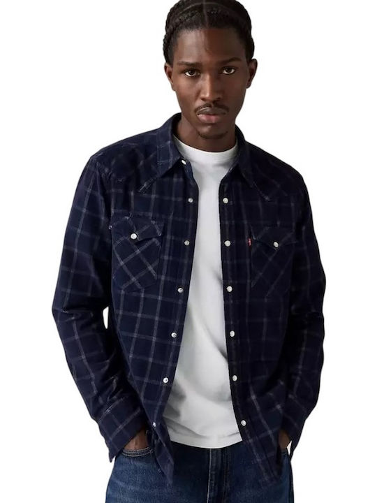 Barstow Western Standard Long-sleeved Shirt Indigo