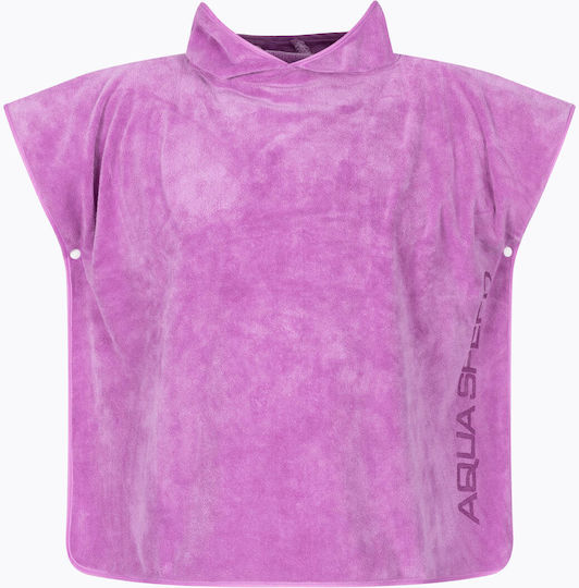 Microfiber Kid's Poncho Bathrobe Aqua Speed Kids Poncho Violet 145-09 Soft Purple