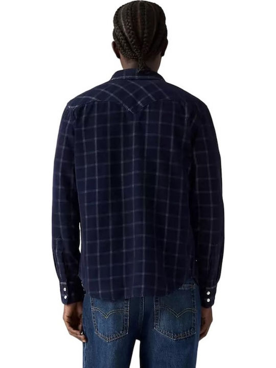 Barstow Western Standard Long-sleeved Shirt Indigo