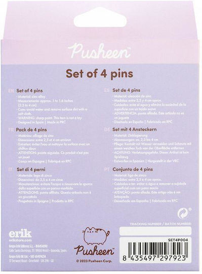 Set 4 Abzeichen Pusheen