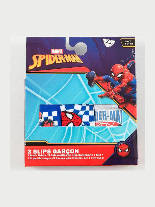 Superheroes Kids' Set with Briefs Μπλε-γκρι-λευκό 3pcs