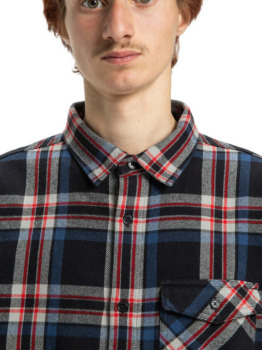 Marshal Μακρυμάνικo Φανελένιο Overshirt Black