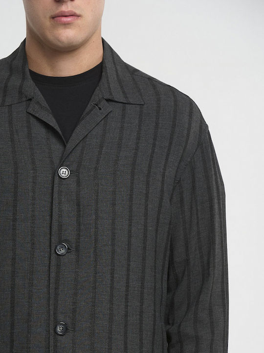 Μακρυμάνικo Τζιν Overshirt Γκρι