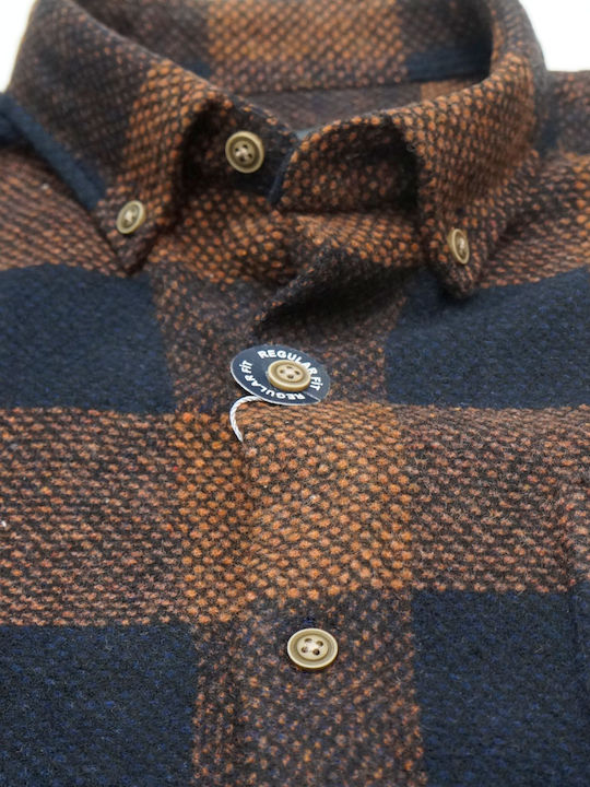 Дълъг Ръкав Overshirt Кафяво/Черно
