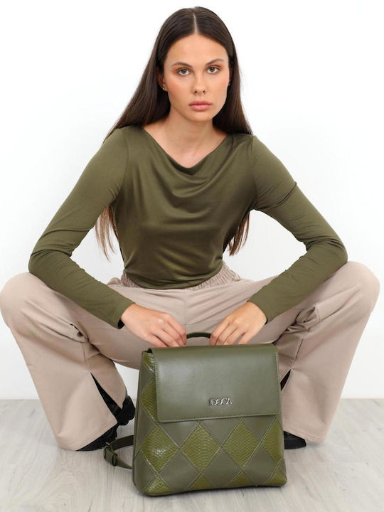 Women's Fabric Trousers with Elastic Beige