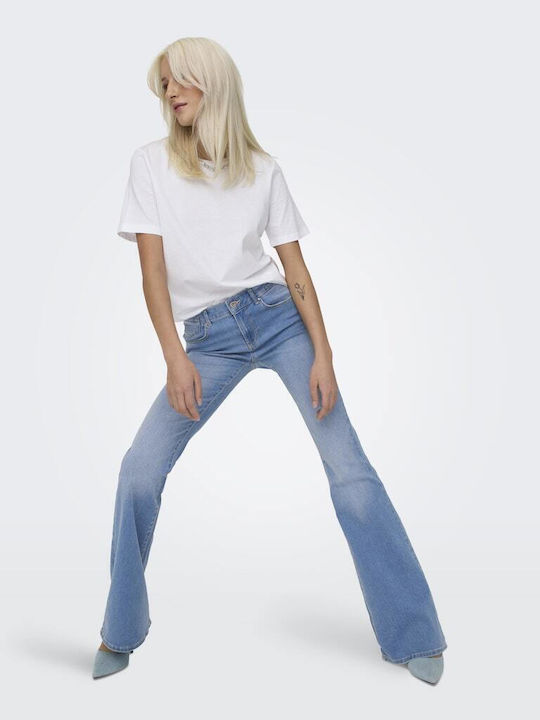 Women's Jean Trousers Flared Light Blue - Blue