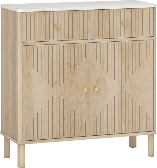 Sideboard made of Wood & Metal with Drawers Oak 77x30x80cm