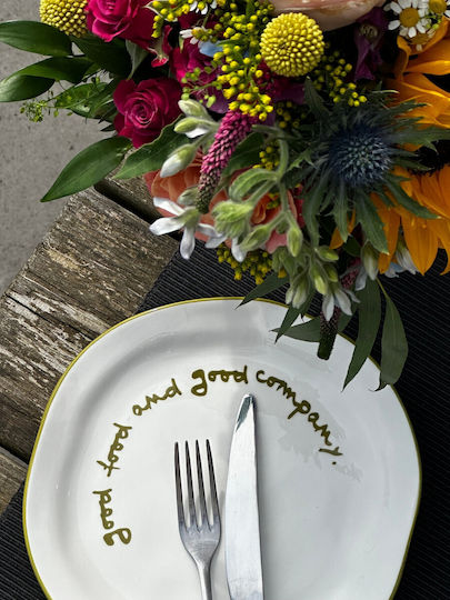 Maegen Plate Shallow made of Porcelain with Diameter 20.5cm