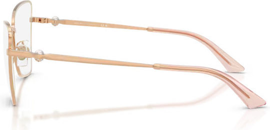 Jimmy Choo Jc2010hb 3008 Rame Ochelari Pentru Femei Material Metalic Culoare Rose Gold