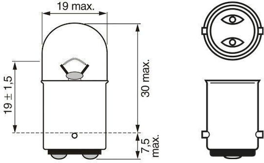 Bosch Lamps Car R5W 1pcs