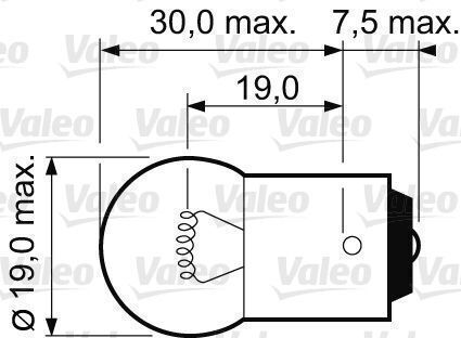Valeo Autolampe R10W 12V 10W