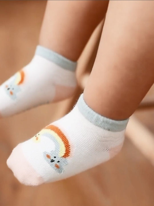 Babykids Детски чорапи Неплъзгащи се Rainbow