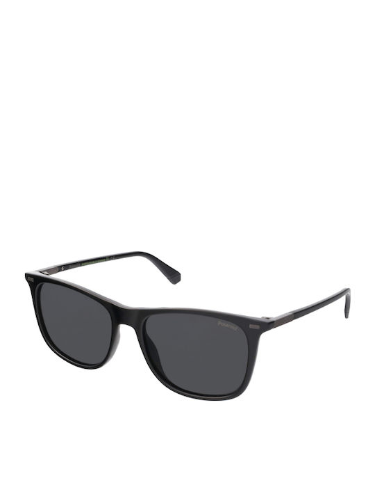 Polaroid Unisex Sonnenbrillen mit Schwarz Horn umrandetem Rahmen und Gray Gläser PLD2109/S 807/M9