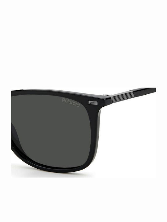 Polaroid Unisex Sonnenbrillen mit Schwarz Horn umrandetem Rahmen und Gray Gläser PLD2109/S 807/M9