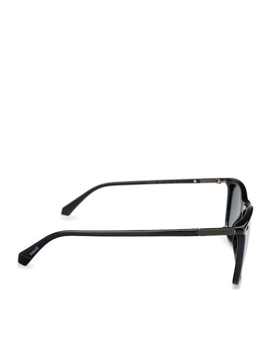 Polaroid Unisex Sonnenbrillen mit Schwarz Horn umrandetem Rahmen und Gray Gläser PLD2109/S 807/M9