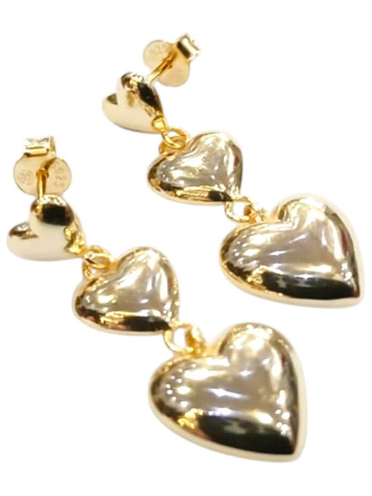Prince Silvero Earrings made of Silver Gold Plated with Stones