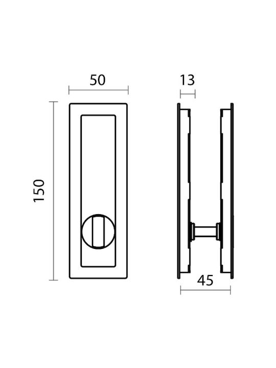 Convex Дръжка за вграждане на врати Златист 150мм SDH-14744