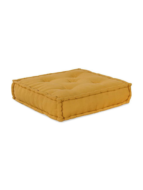 Bean Bag Sofa Poof Yellow 70x70x36cm