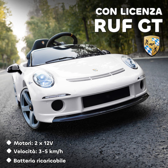 Mașină Electrică Cu Un Loc Cu Telecomandă Licențiat 12 Volți Alb