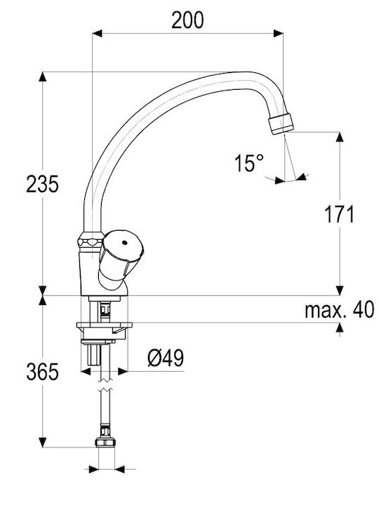 Heinrich Schulte Classic Line Kitchen Faucet Silver
