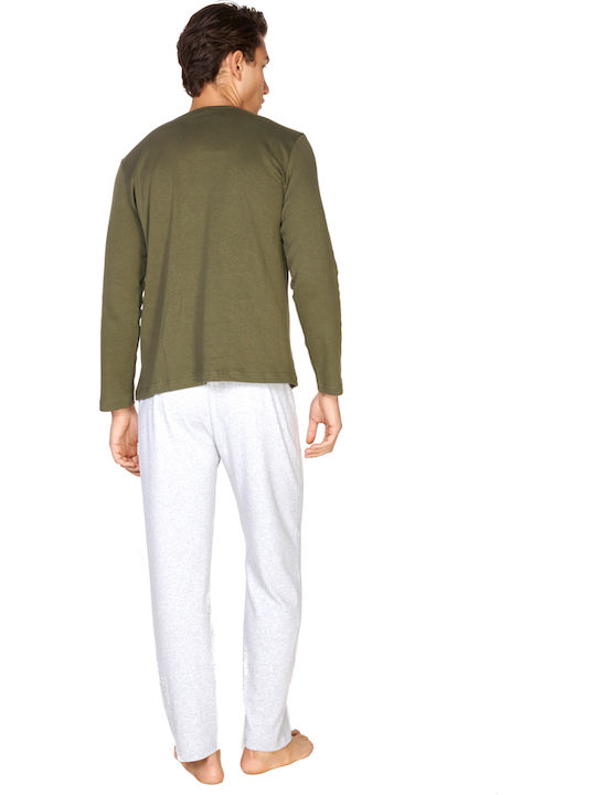 Comfort Men's Winter Pajamas Set Green