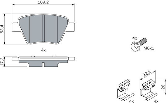 Bosch Brake Pad Set Disc Brake 0 986 494 643