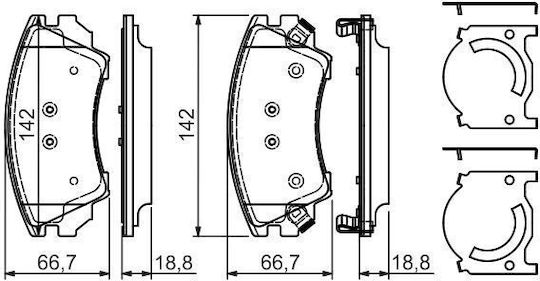 Bosch Комплект Спирачни Накладки Дискови Спирачки 0 986 494 275